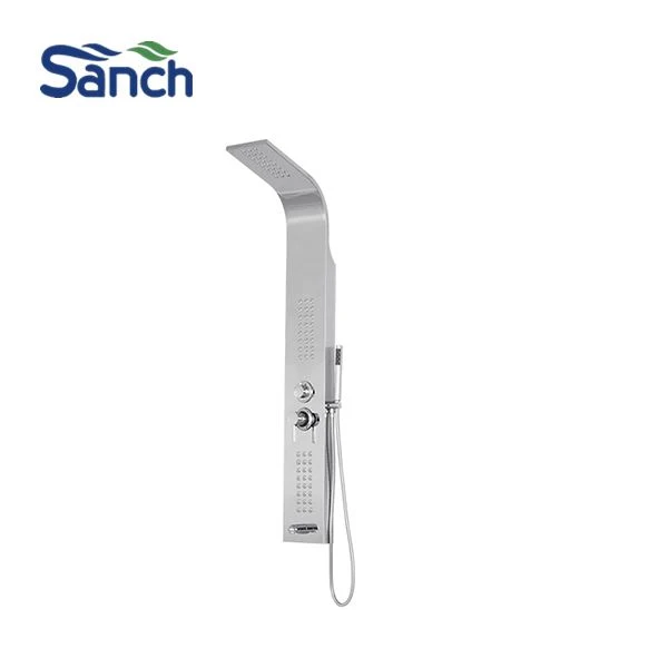 Quality Shower Panel Made Of By Stainless Steel Shower System Wall Mount Bathroom Multi-Function With Rainfall Waterfall Body Jets, Tub Spout, Brushed Nickel